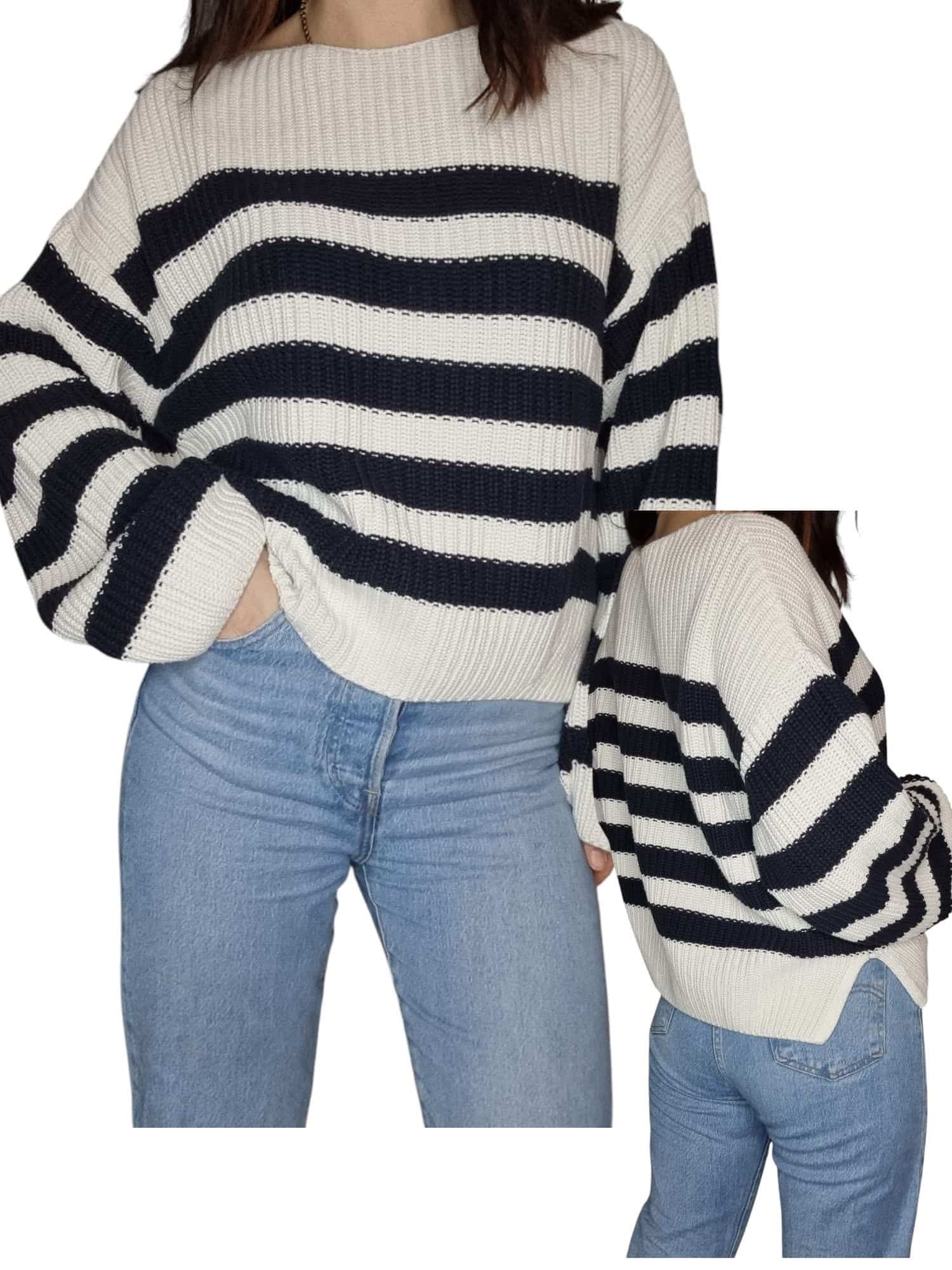 Sweterek w paski oversize marc o’polo rozmiar uniwersalny od m 38 do 52