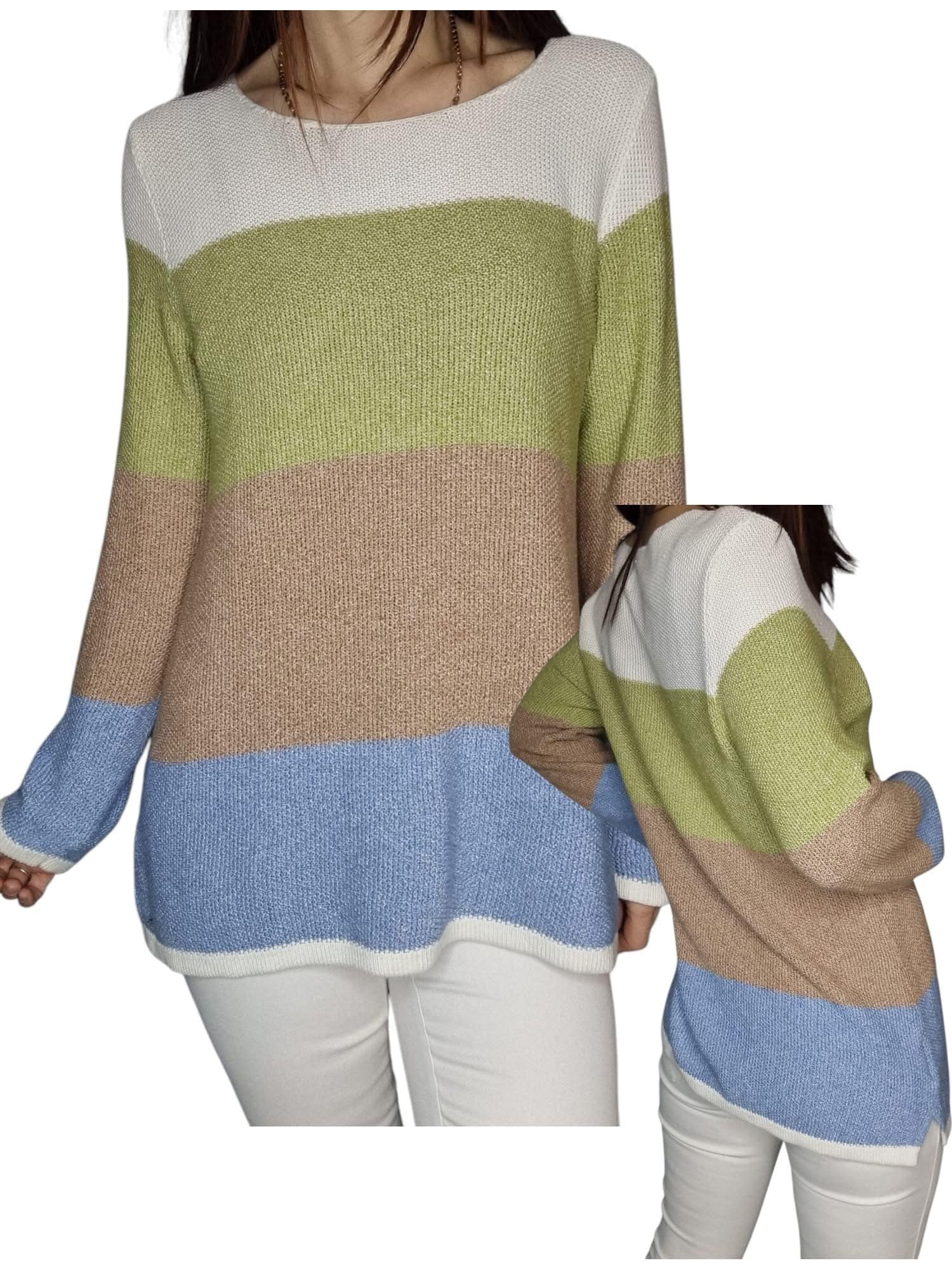 Kolorowy sweterek sweter Peter Hann rozmiar XL 42