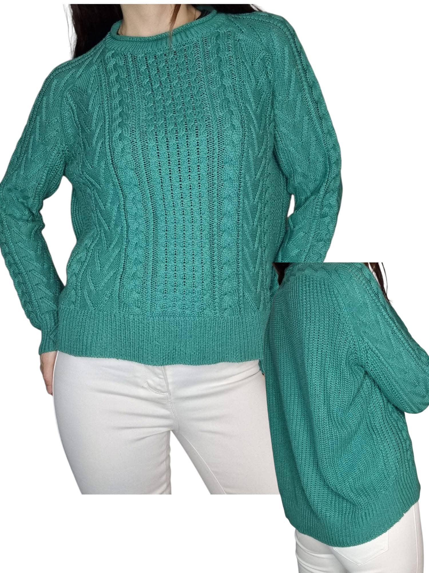 Zielony sweterek pull&amp;bear rozmiar uniwersalny od s 36 do L 40