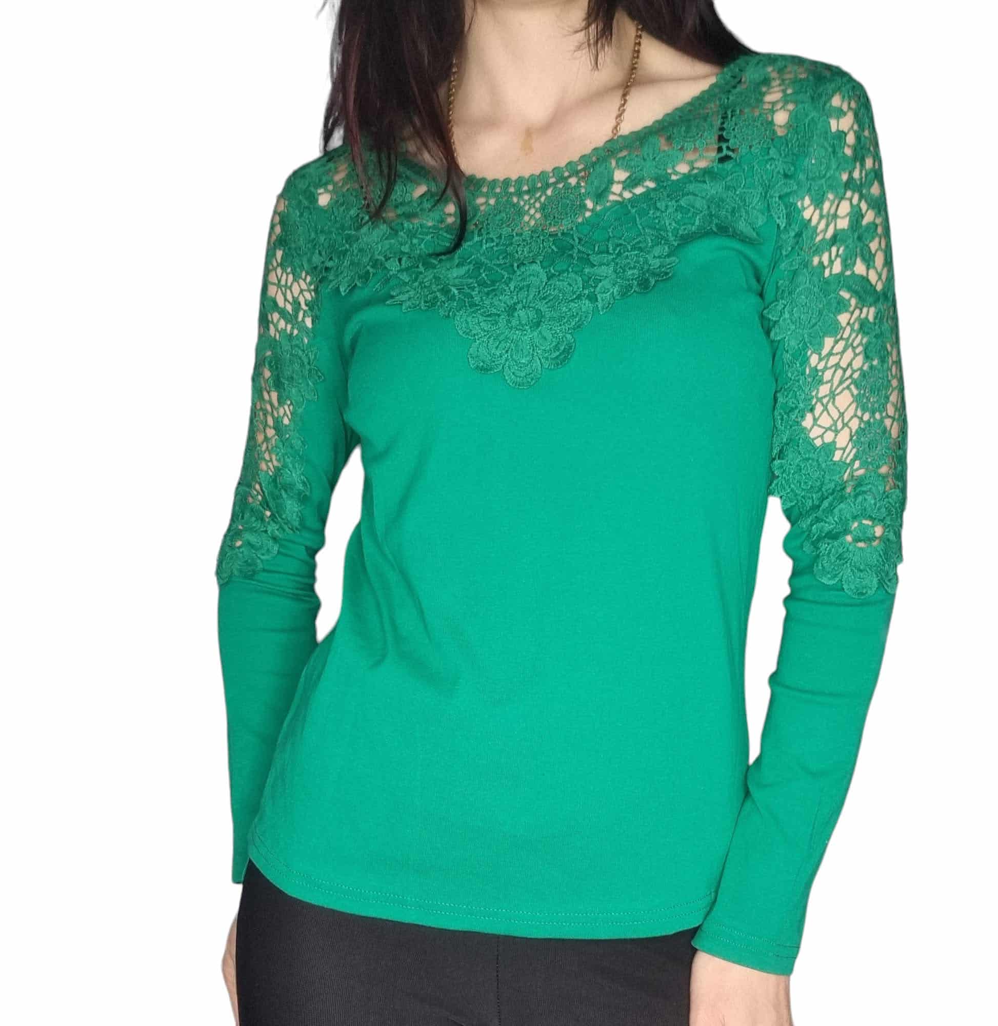 Zielona koronkowa nowa bluzka hostar rozmiar L/XL 40/42