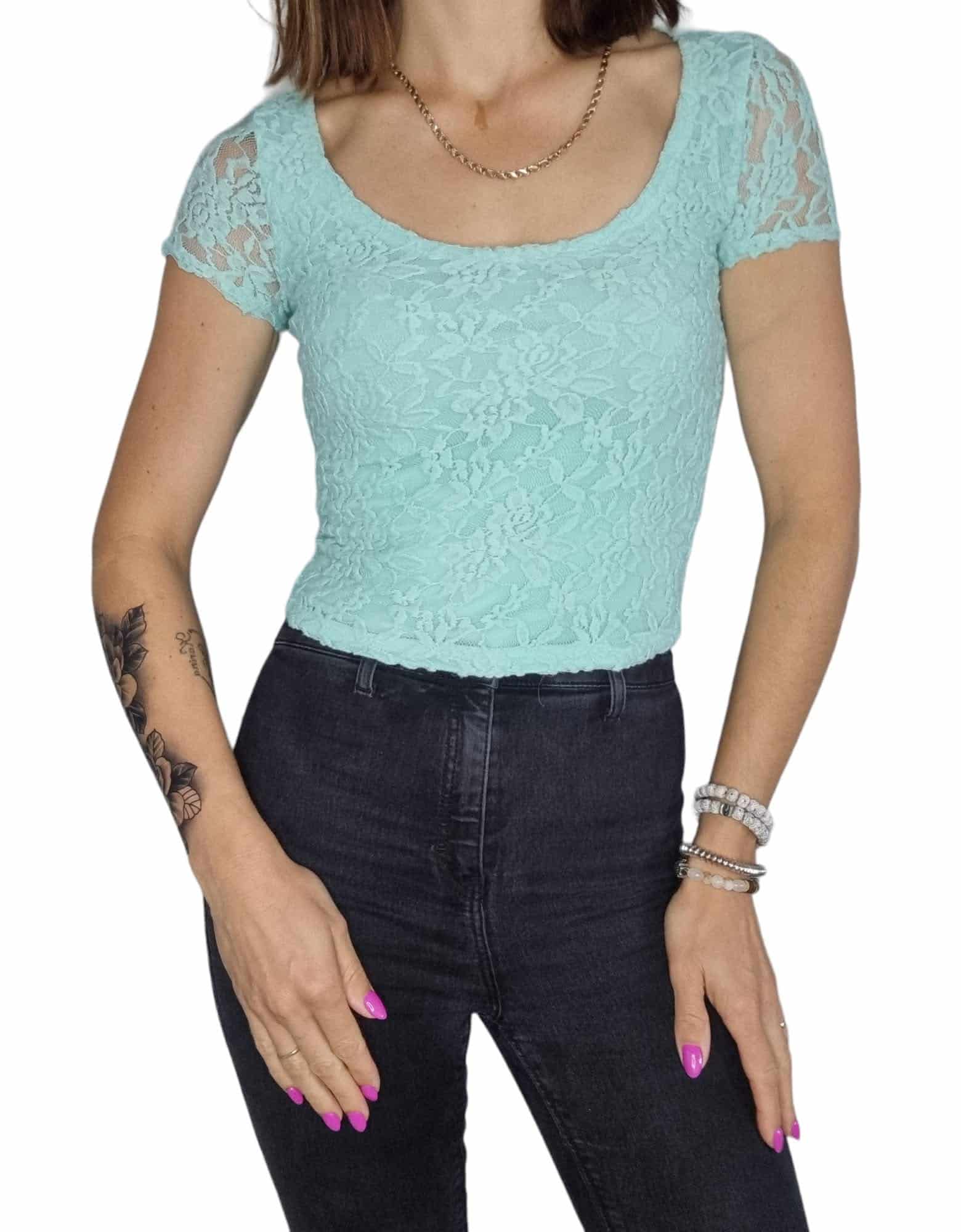 Crop top koronkowy hollister rozmiar xs 34