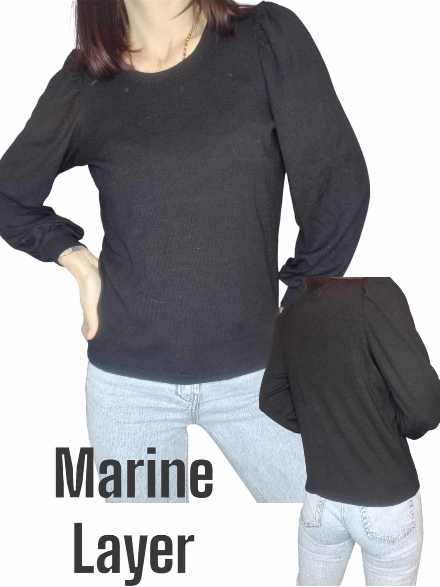 Czarna bluzka marina layer rozmiar S/M 36/38