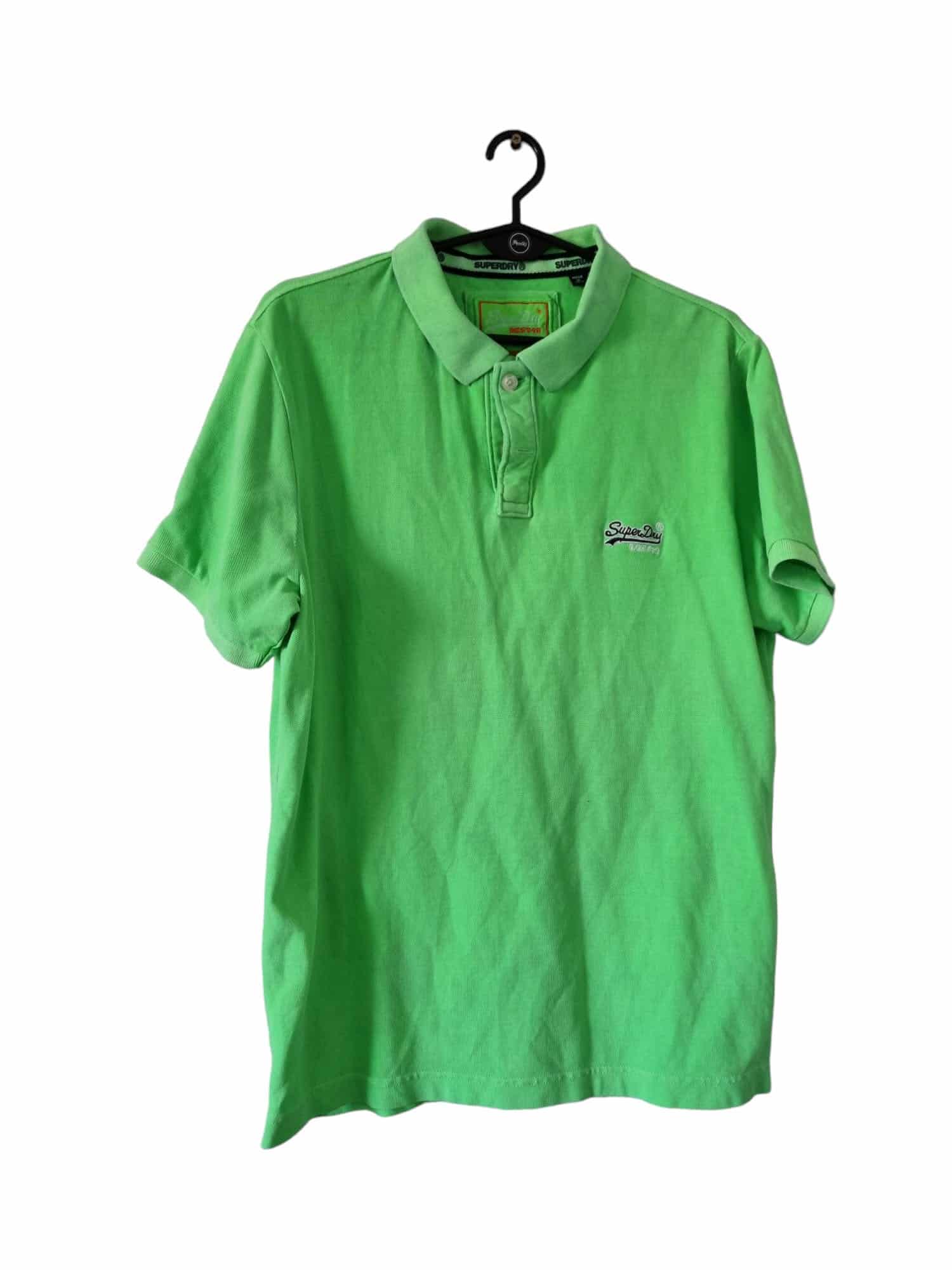 Meska neonowa koszulka t-shirt Polo superdry rozmiar XL