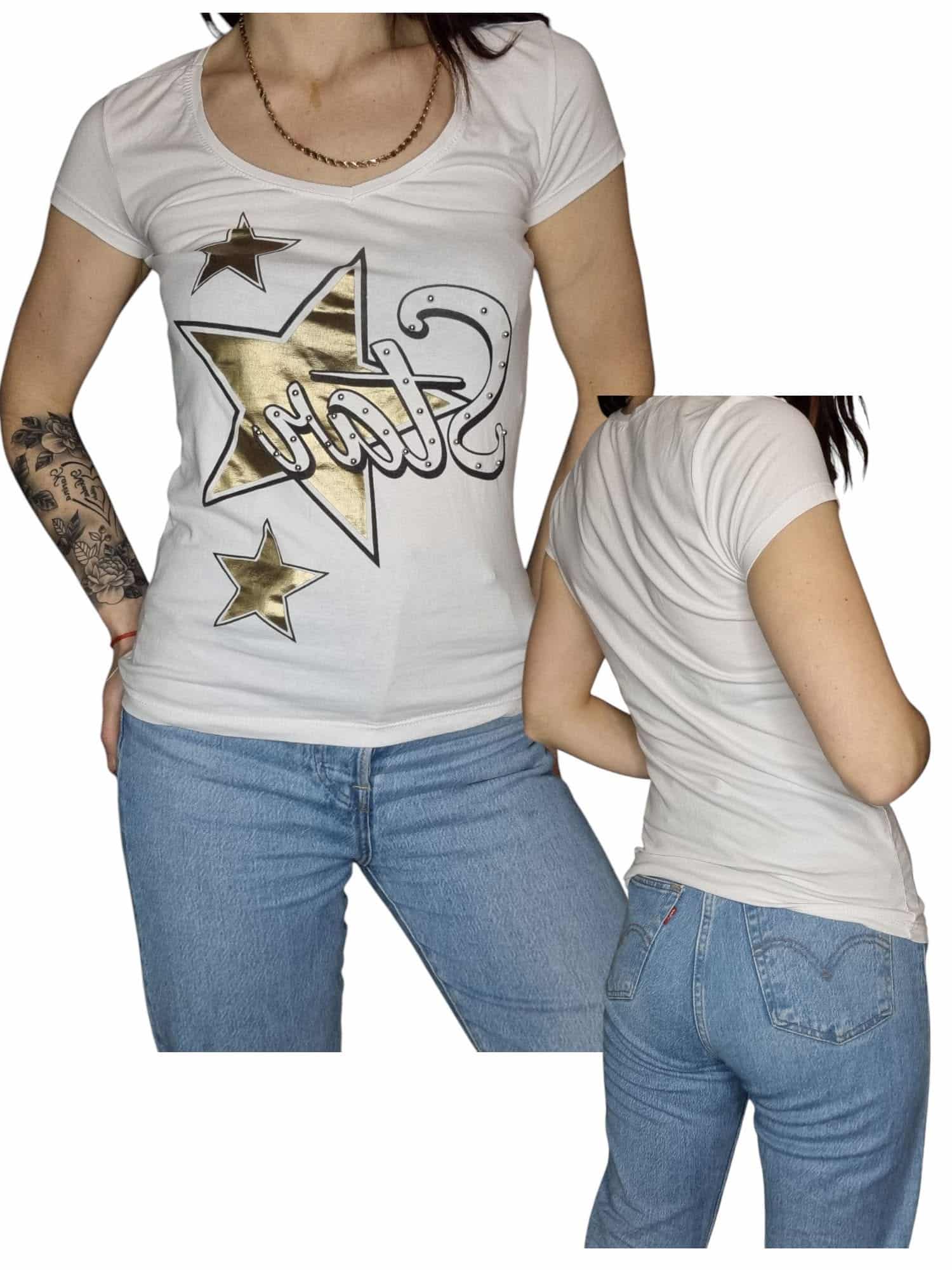Biały t-shirt ecaff rozmiar M 38