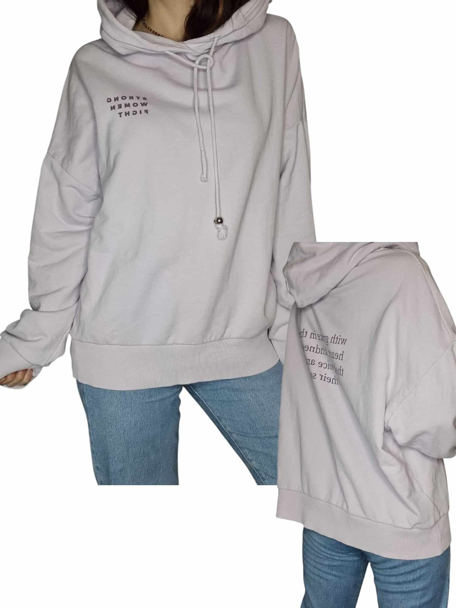 Liliowa oversizowa bluza rich&amp;royal rich and royal rozmiar uniwersalny od xl 42 do 50