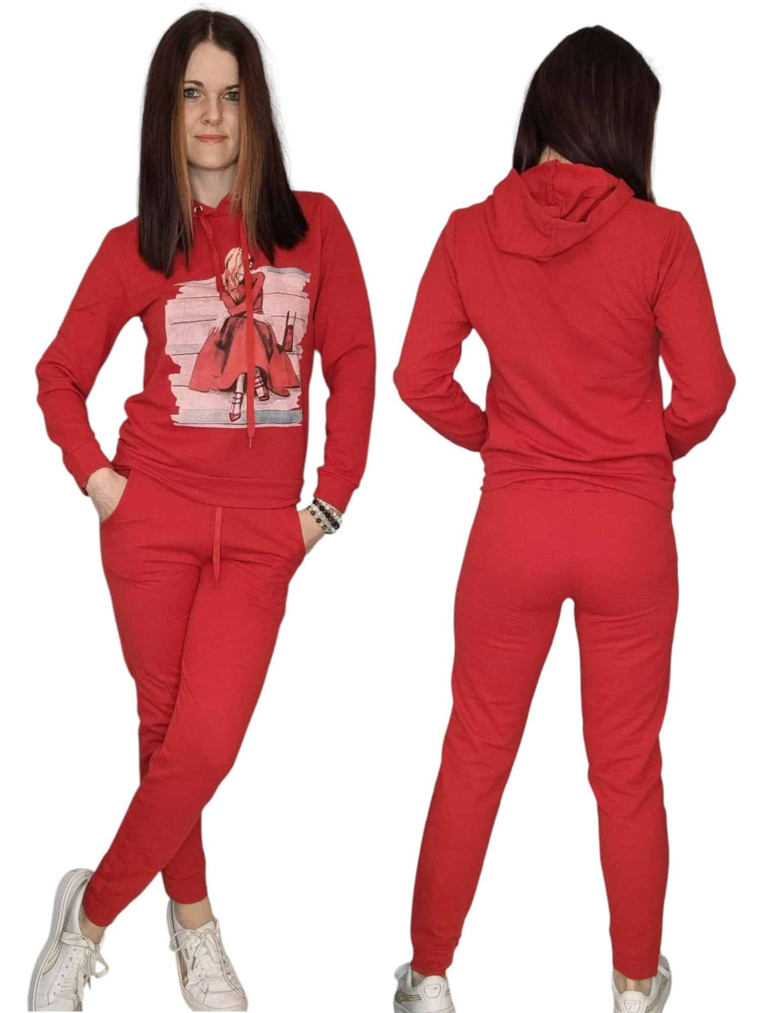 Czerwony dres rozmiar xs 34
