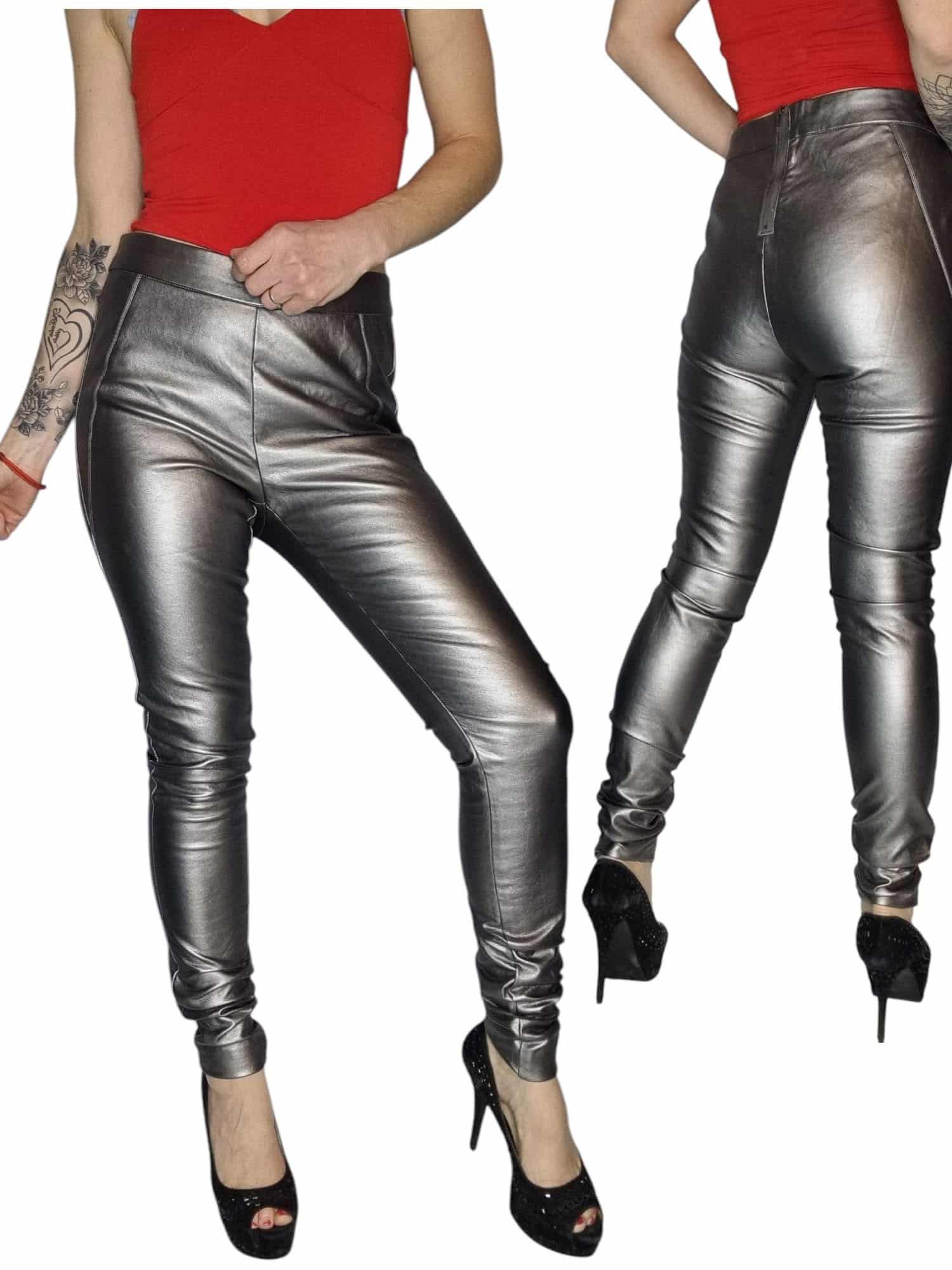 Spodnie srebrne vero moda rozmiar s 36