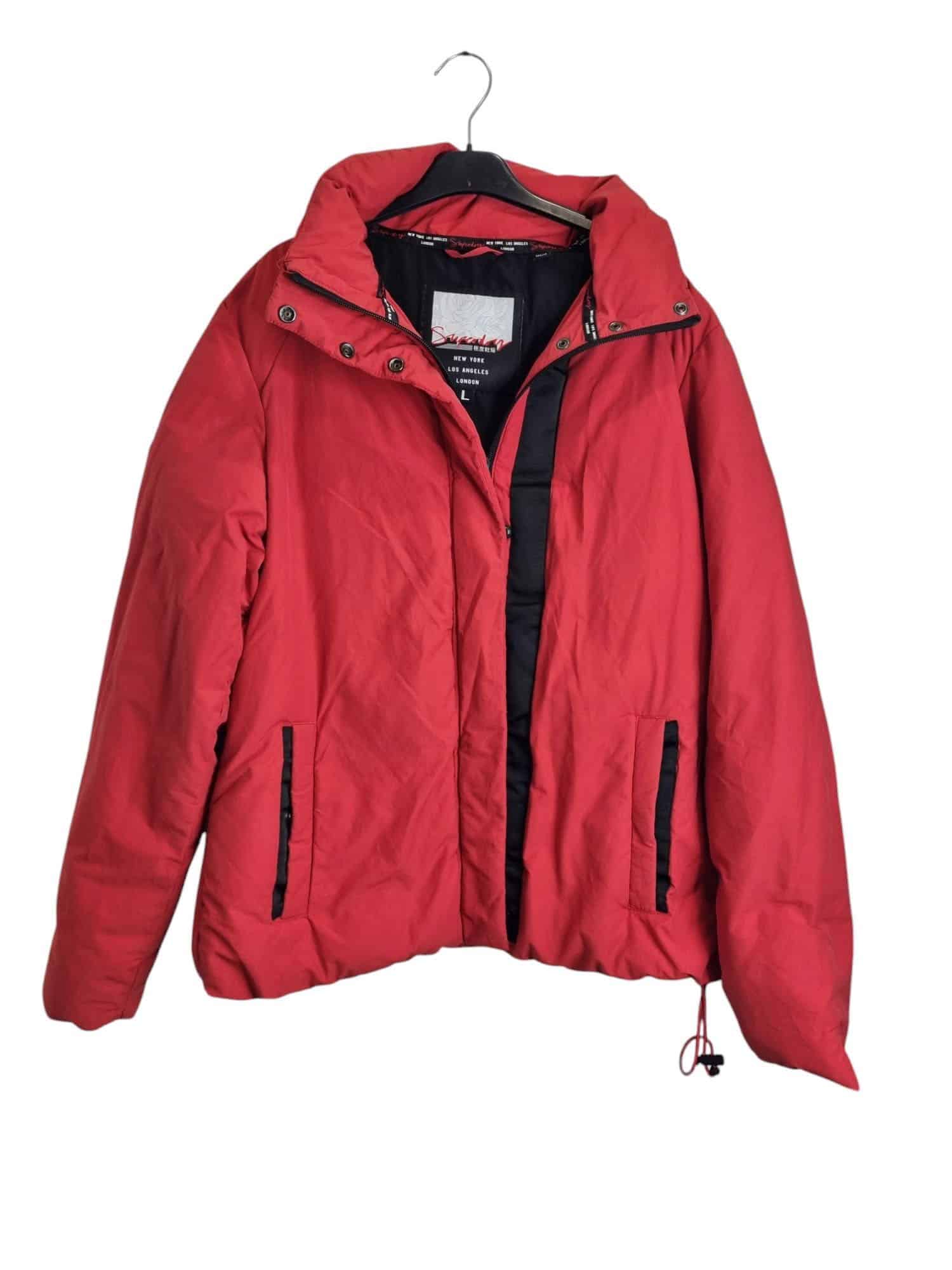 Meska czerwona kurtka superdry rozmiar L