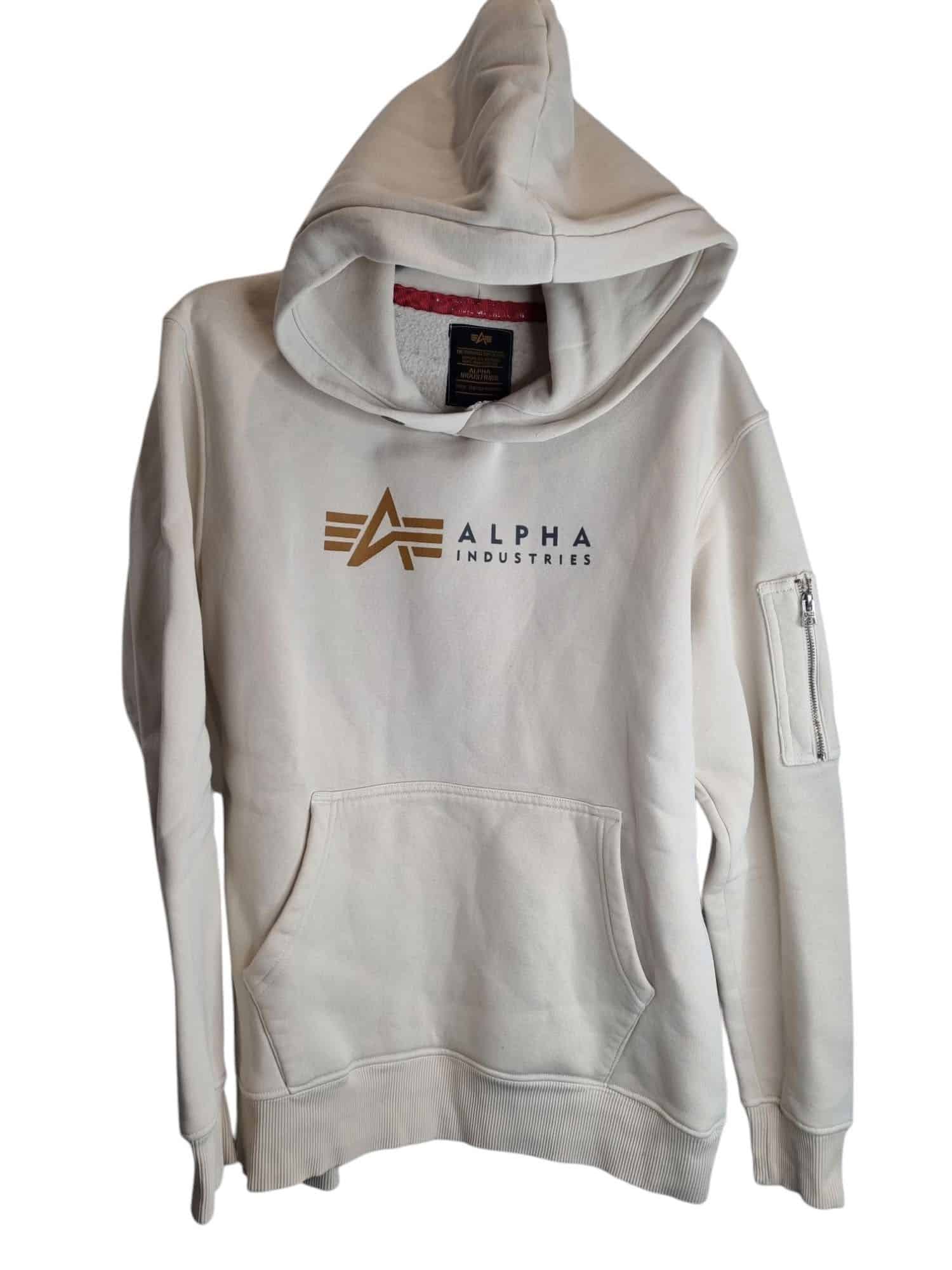 Męska kremowa bluza alpha Industries  Rozmiar M