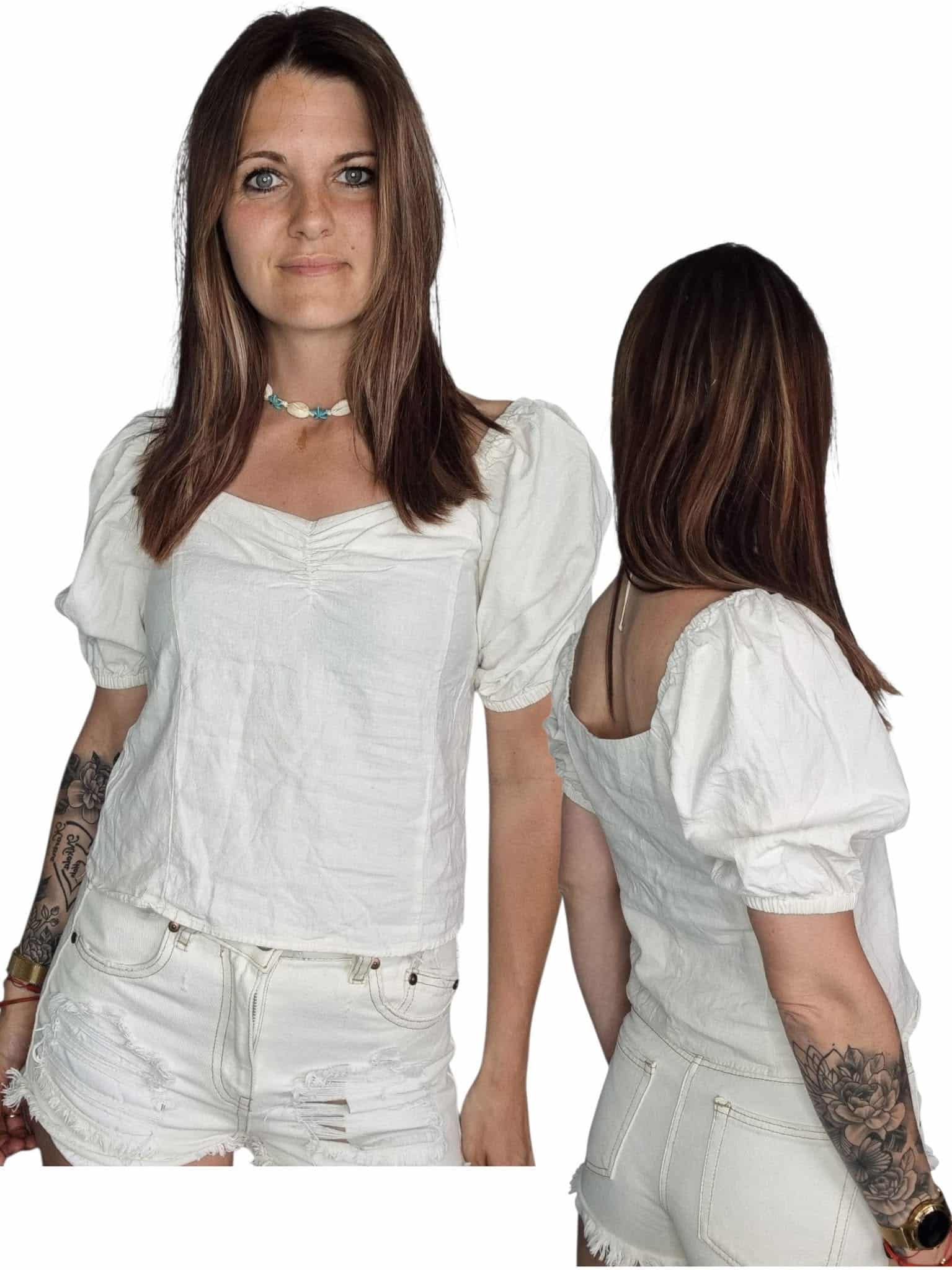 Romantyczna bluzka H&amp;M śmietankowa  Rozmiar S 36