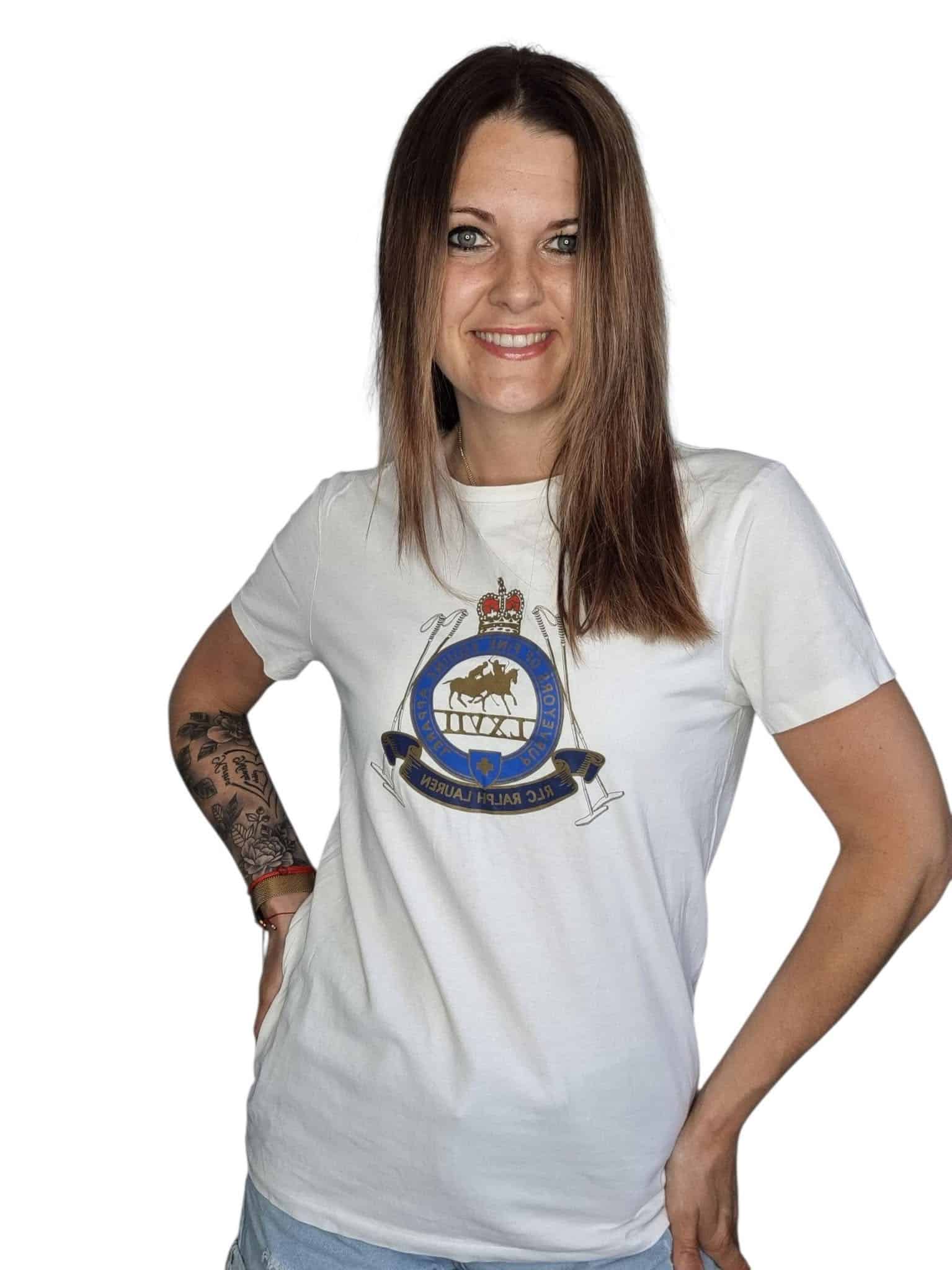 Biały t-shirt Ralph lauren rozmiar M/L 38/40