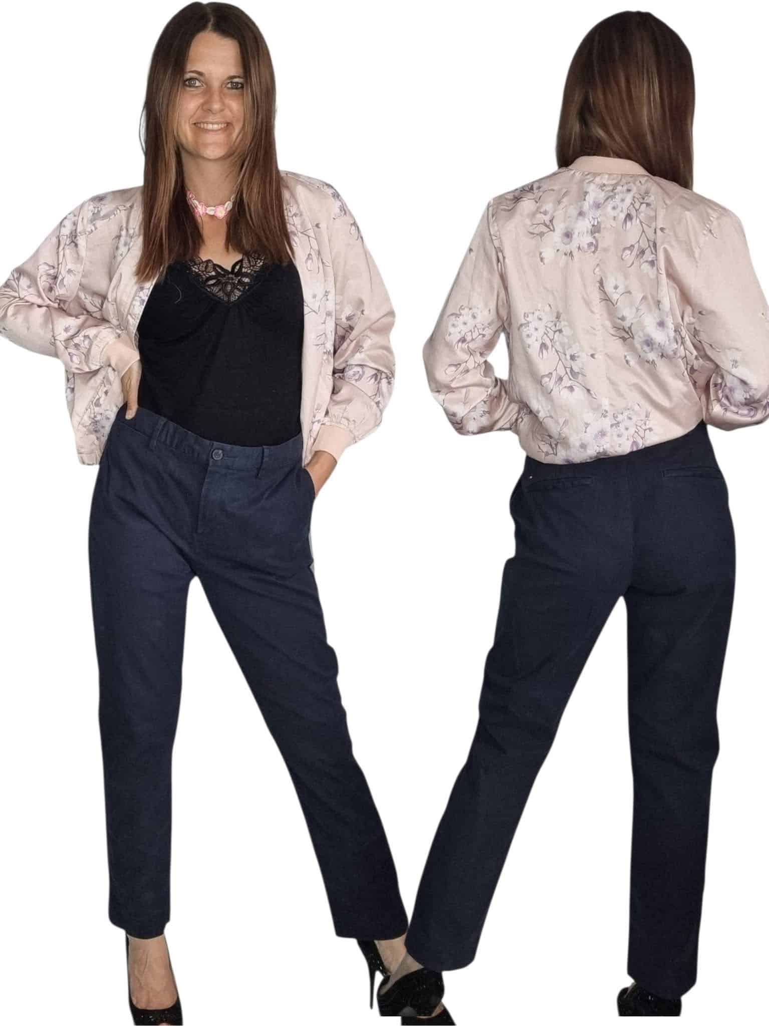 Granatowe spodnie cygaretki Tommy Hilfiger rozmiar m 38
