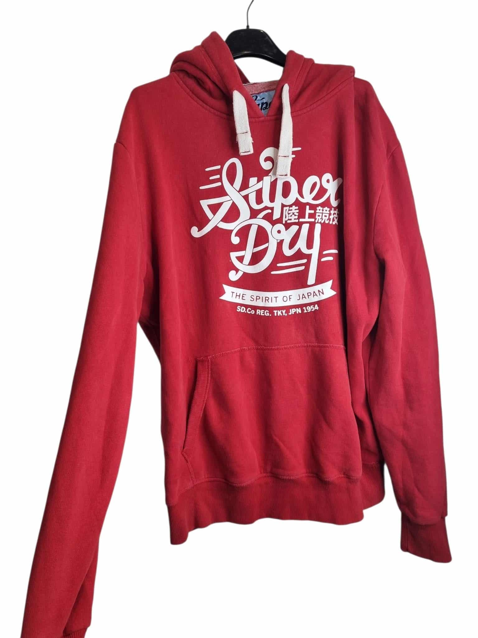 Meska czerwona bluza superdry rozmiar xxl