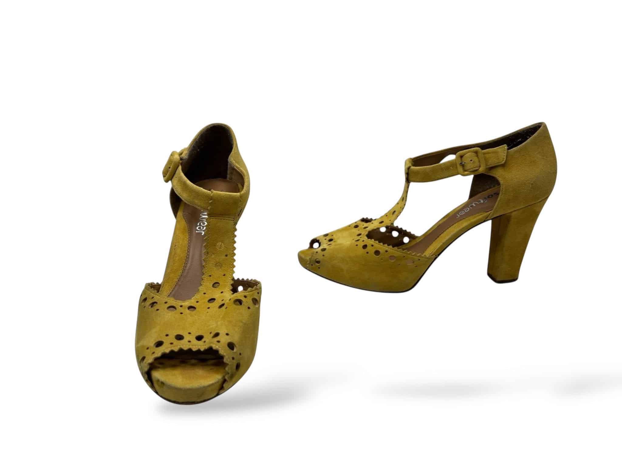 Sandaly skorzane zamszowe Clarks softwear  Rozmiar 41