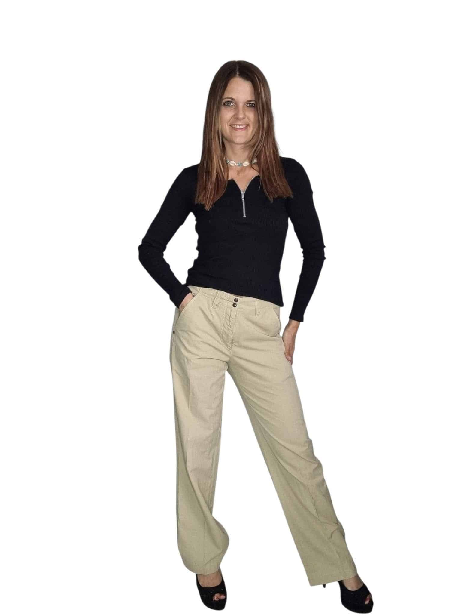 Jasne spodnie Massimo Dutti rozmiar L