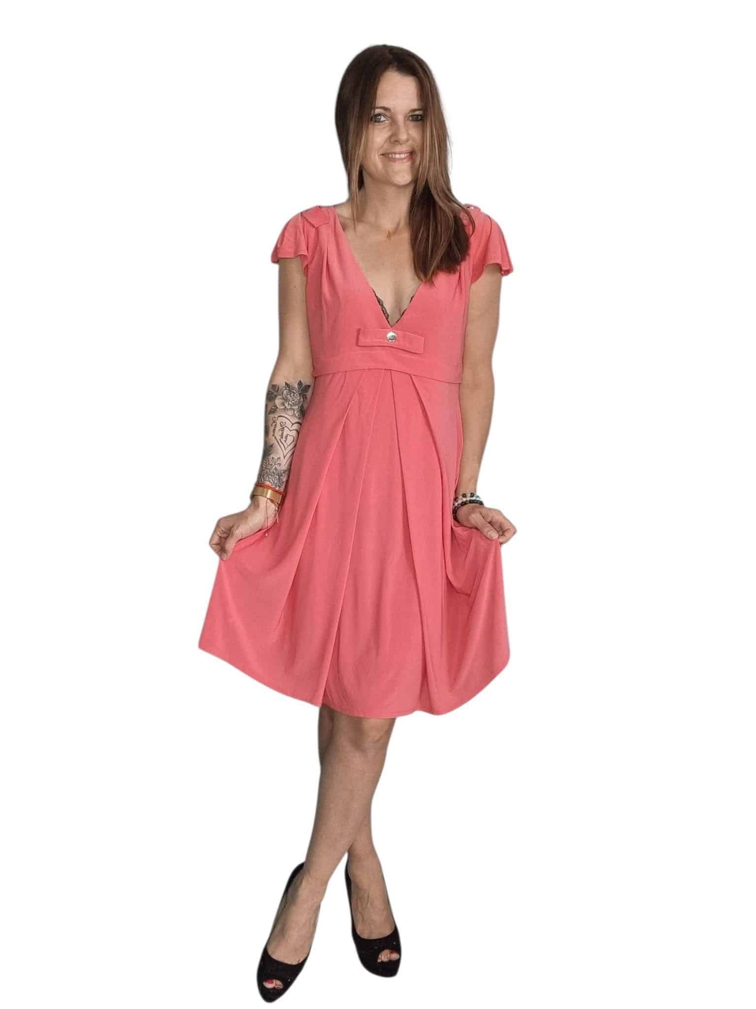 Koralowa sukienka karen millen rozmiar XL 42