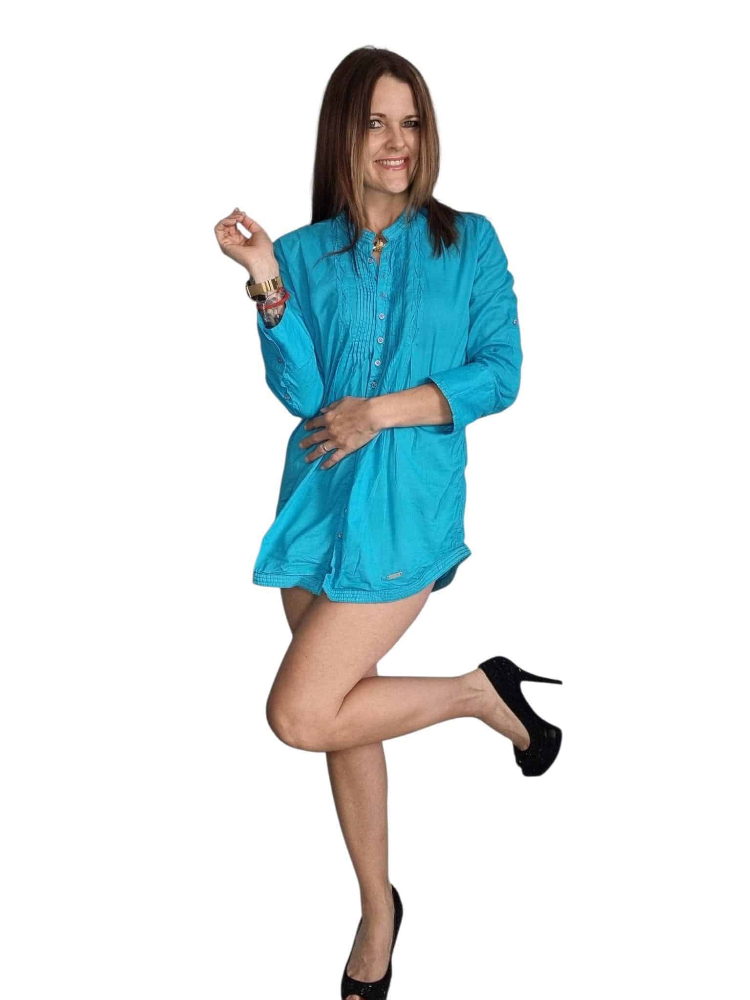 Turkusowa tunika superdry rozmiar XL 42