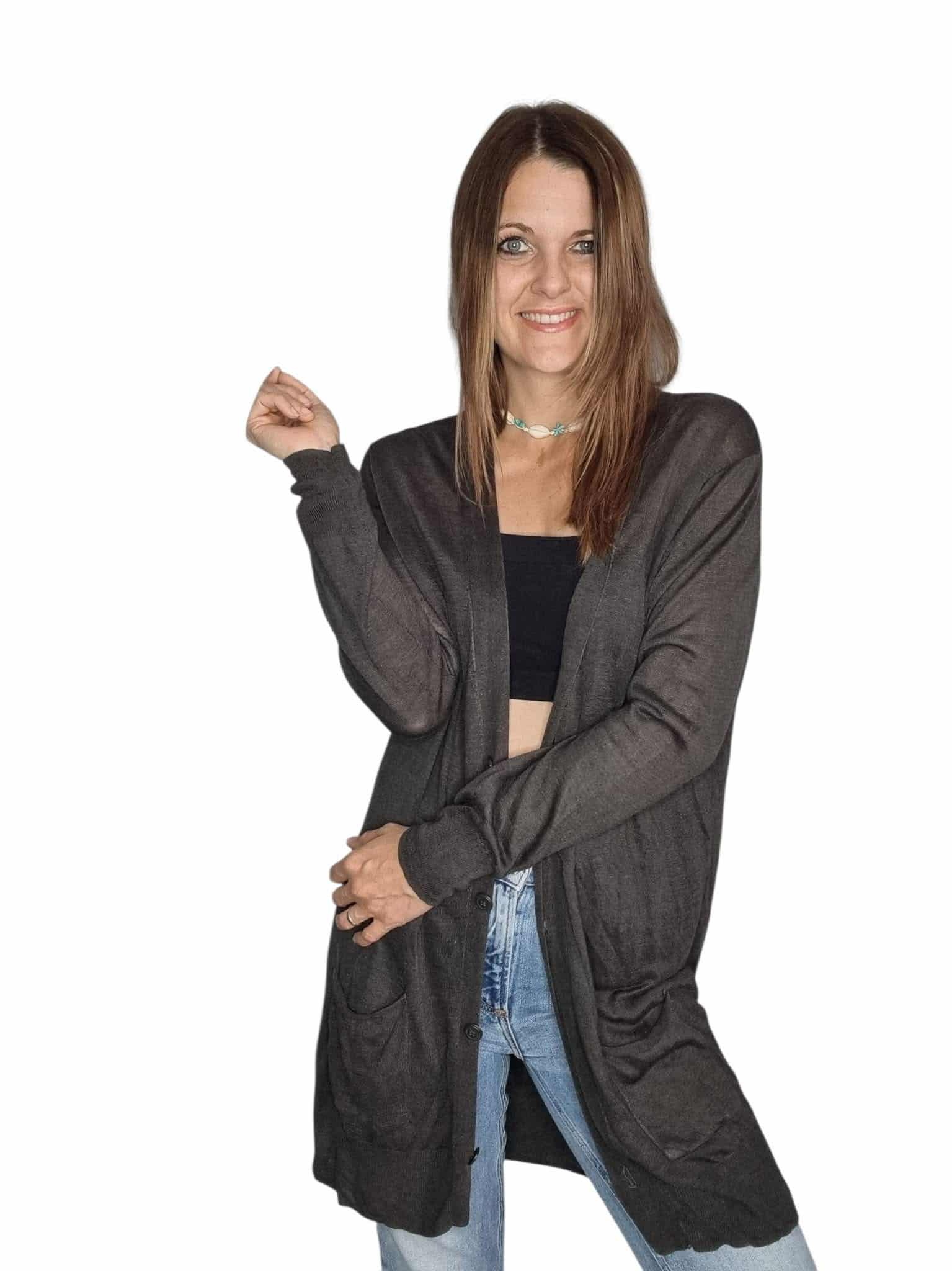 Ciemnozielony sweterek kardigan Massimo Dutti rozmiar uniwersalny od M 38 do xl 42